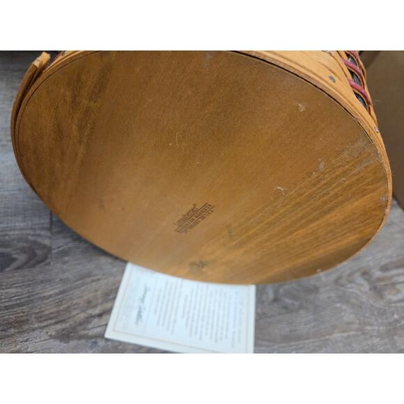 Longaberger 2004 Proudly American Serving Solutions Basket Lidded Ice Bucket - Picture 9 of 9